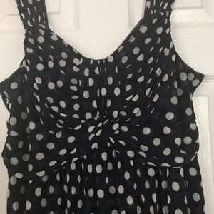 Navy Blue Polka dotted dress
